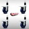 Service Caster 4'' SS Solid Poly Swivel 1-1/2'' Expanding Stem Caster Set Total Lock Brake, 4PK SCC-SSEXTTL20S414-SPUS-112-4 - alternate 4